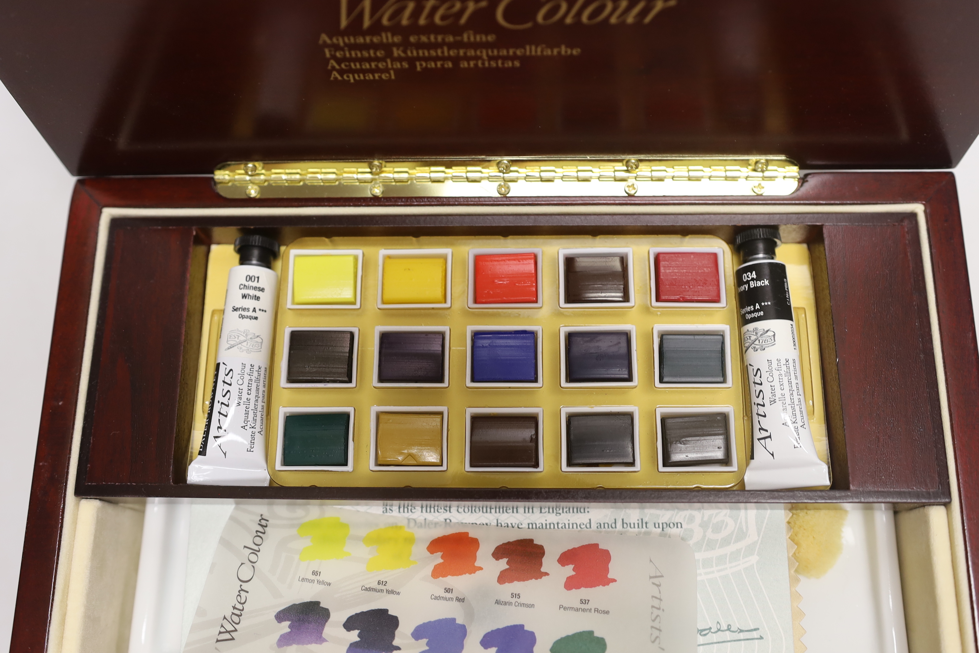 A Daler-Rowney limited edition watercolourist's paints set